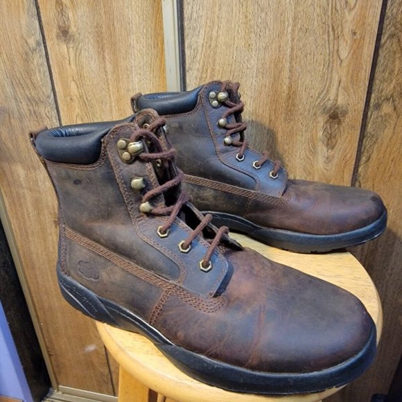 Dr. Comfort Boss 9520 Men\'s Brown Leather Lace Up Ankle Work Boots Size US 10W